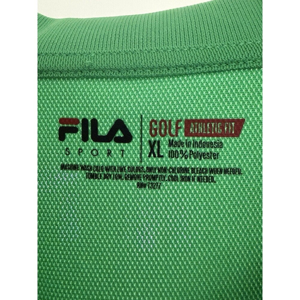 Fila Sport Men's Golf Polo Shirt Athletic Fit Short Sleeve Green XL
