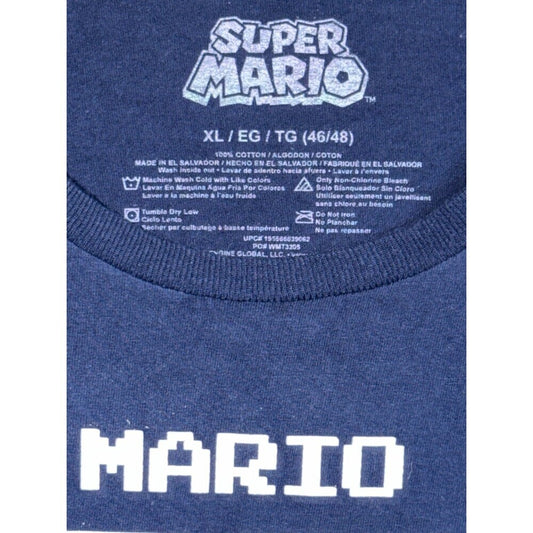 Super Mario Bros. Mens 16 Character Pixel Grid Boxes Graphic T-Shirt XL Cotton