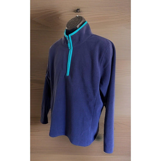 Old Navy Quarter Zip Navy Blue Pull Over Fleece Sweater