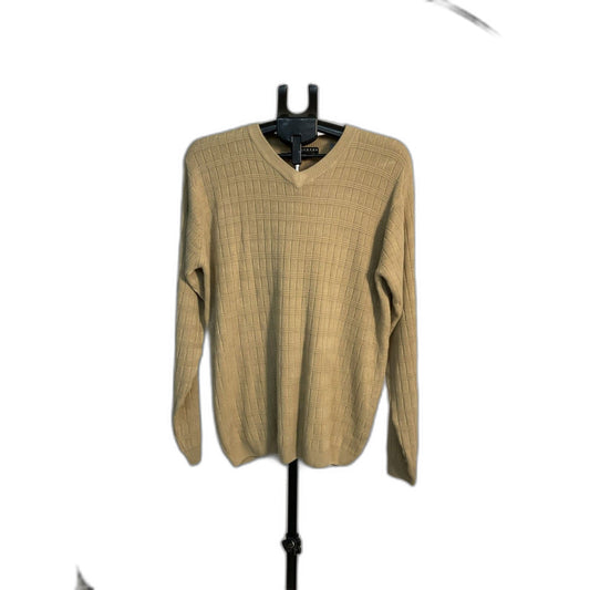 Consensus Sportswear Tan V-Neck Wool Blend Sweater L/XL