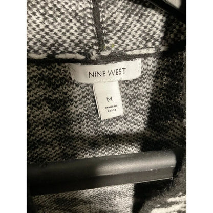 Nine West Houndstooth Duster Cardigan Coatigan Women's M