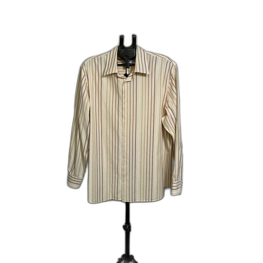 Calvin Klein Men's XL Striped Cotton Button Down Shirt