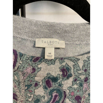 Talbots Women's M Paisley Print Crewneck Sweater