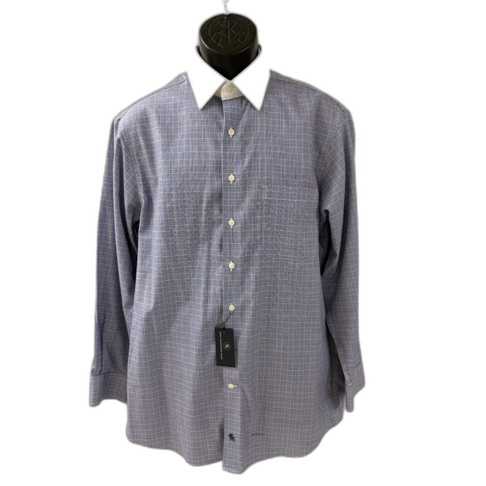 NWT Hart Schaffner Marx Men's Contrast White Collar Dress Shirt 16 33