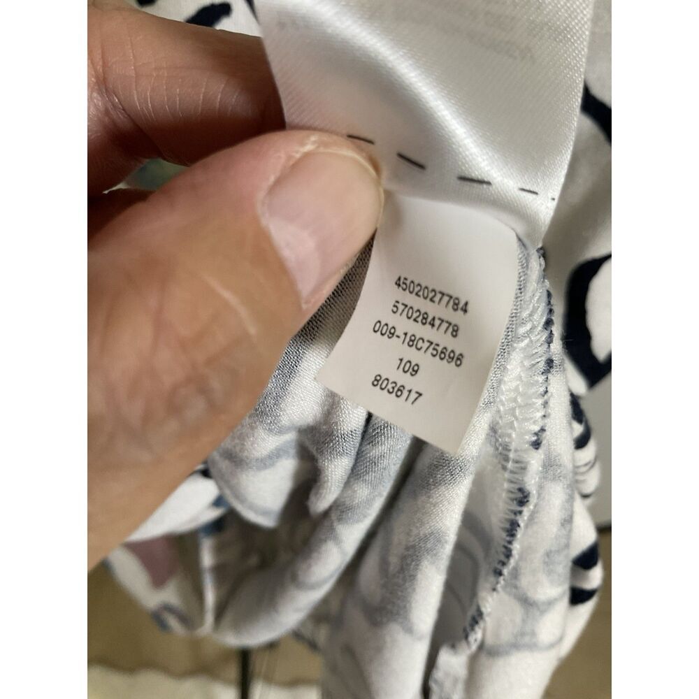 Chico's Floral Print Asymmetric Hem Top Size 2 (Large)