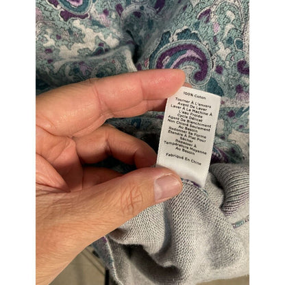 Talbots Women's M Paisley Print Crewneck Sweater