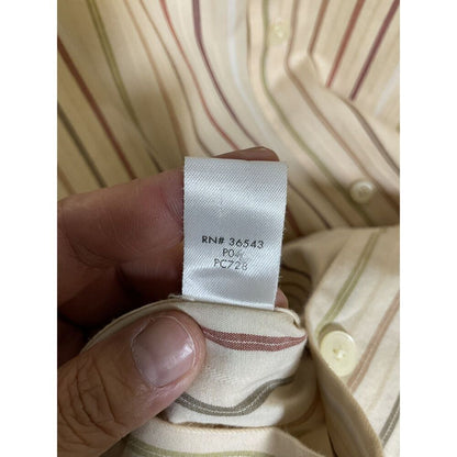 Calvin Klein Men's XL Striped Cotton Button Down Shirt