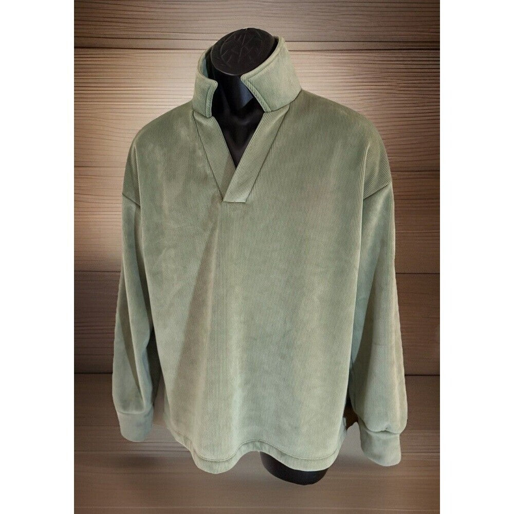 Mondetta Men’s Recycled Polyester Long Sleeved Olive Green Shirt, L