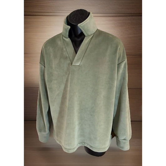 Mondetta Men’s Recycled Polyester Long Sleeved Olive Green Shirt, L
