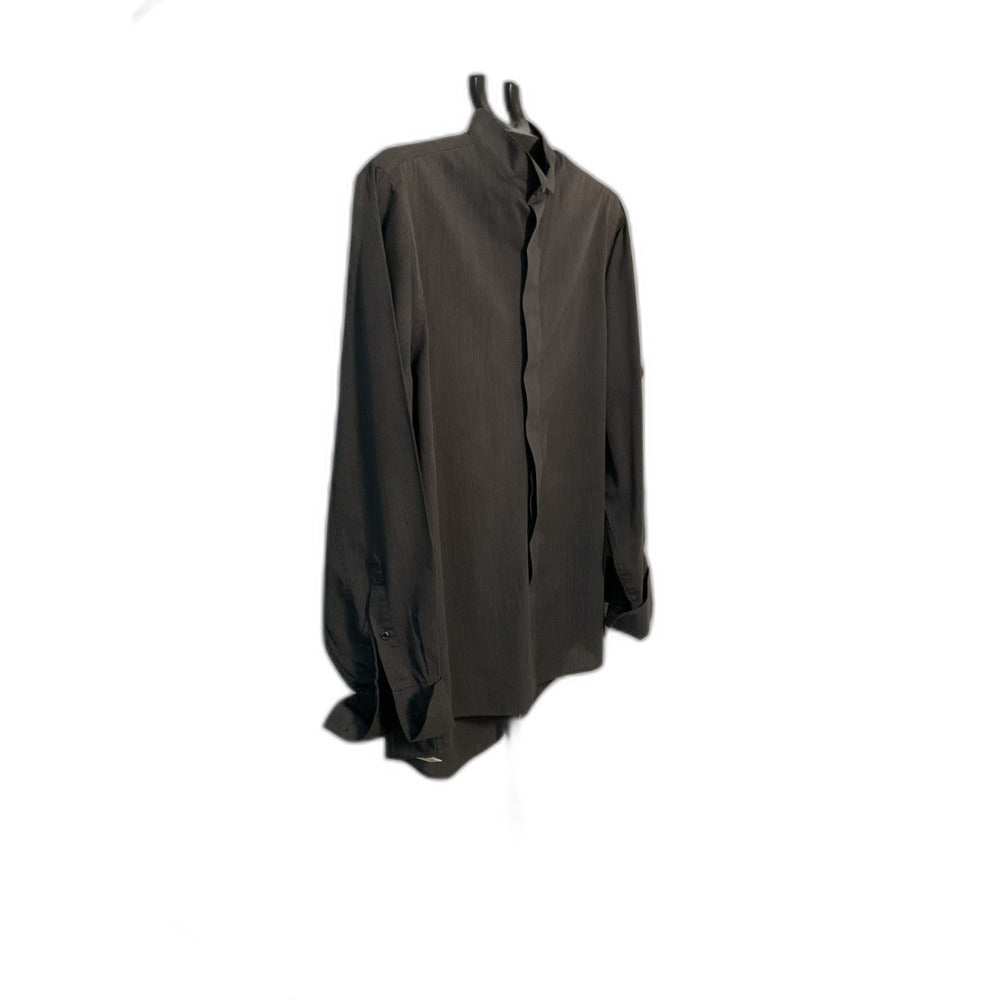 Van Heusen Men's 15.5 Gray Pinstripe Button Down Shirt