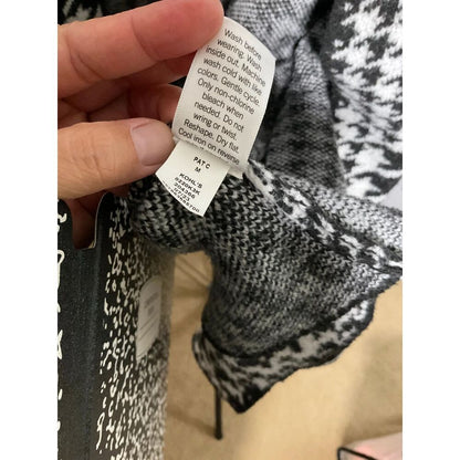 Nine West Houndstooth Duster Cardigan Coatigan Women's M
