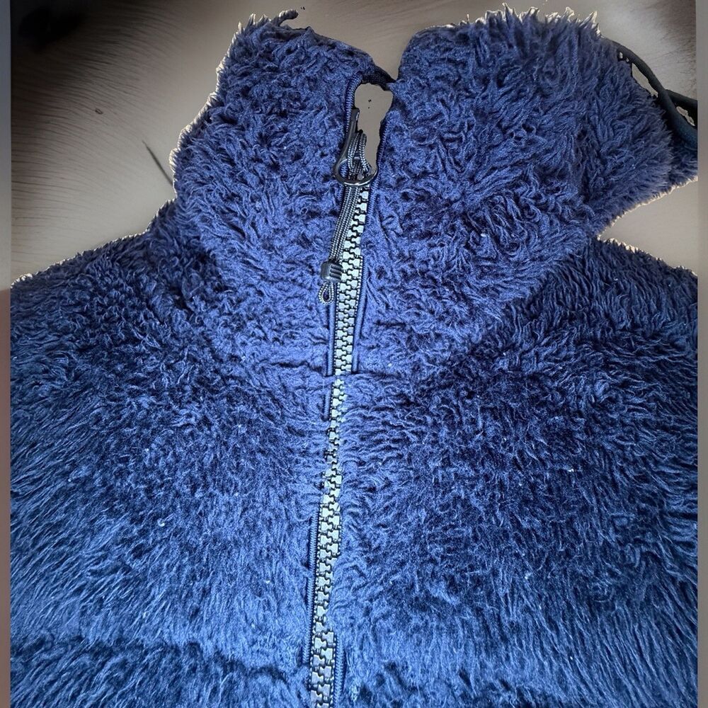 Uniqlo Men’s Dark Blue Full Zip Sherpa Hoodie L