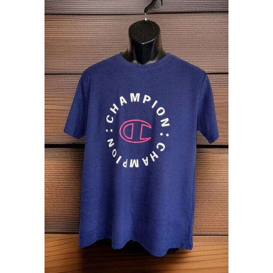 Champion Men's Tshirt Crew Neck Printed w/ Embroidered Logo XL