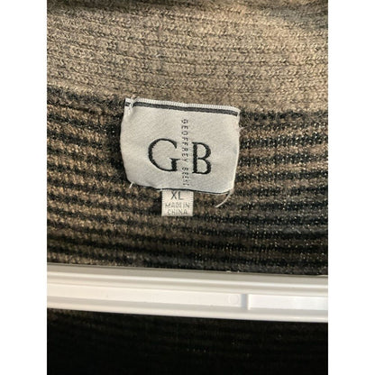 Geoffrey Beene Men's XL Striped V-Neck Sweater
