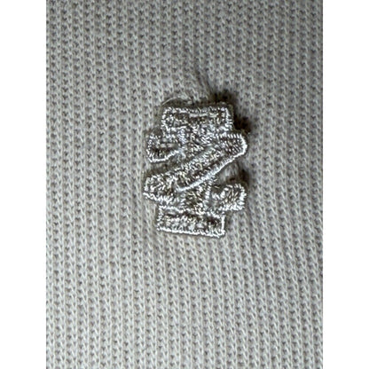 Izod Men’s Pullover Sweater Cream Quarter Zip Long Sleeve L