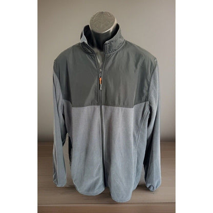 Athletic Works Men’s XL Black/Gray Full-Zip Fleece Jacket Activewear