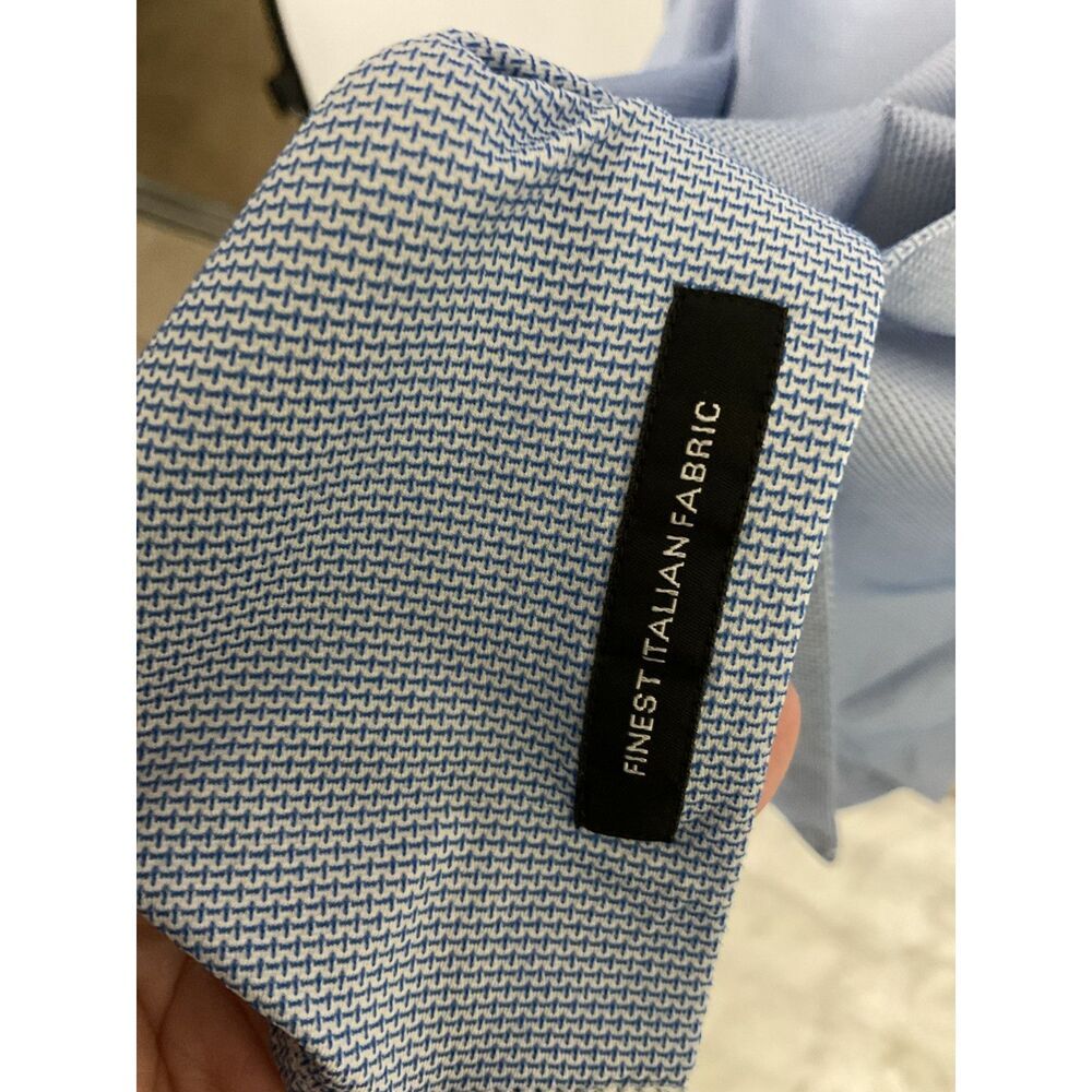 BOSS Hugo Boss Men's 39/15.5 Slim Fit Stretch Dress Shirt Light Blue Jason