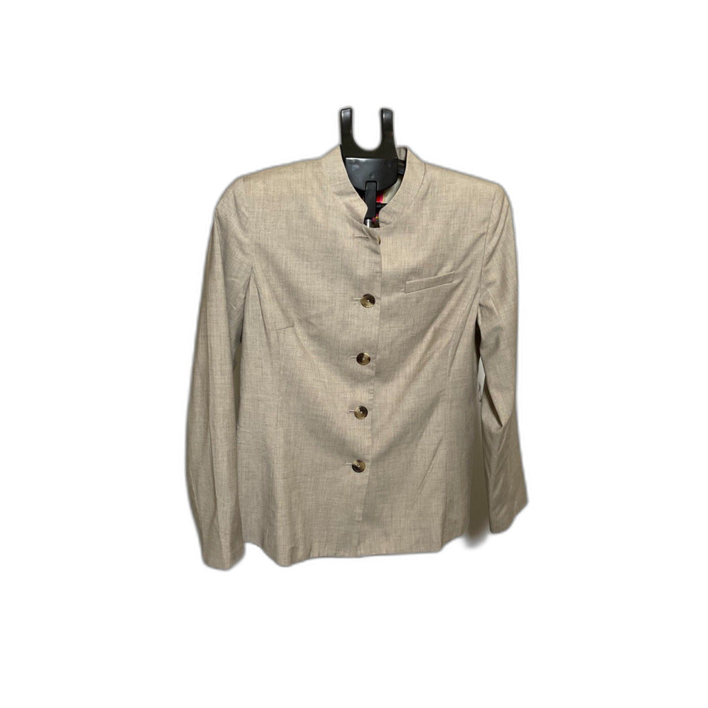 Isaac Mizrahi for Target Tan Nehru Collar Blazer NWT