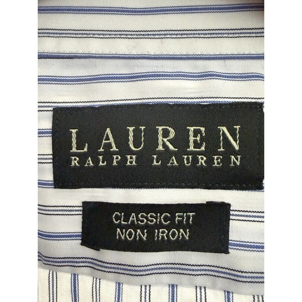 Lauren Ralph Lauren Classic Fit Non Iron Striped Button Down Shirt 16.5 34/35