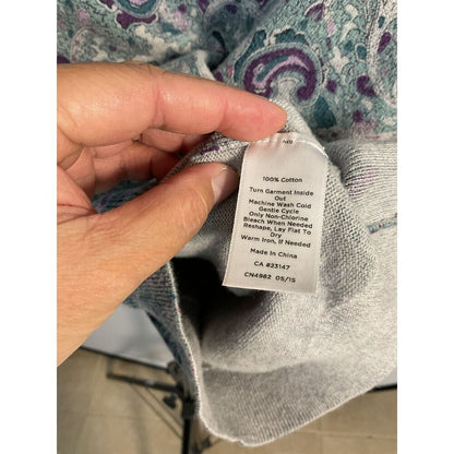 Talbots Women's M Paisley Print Crewneck Sweater