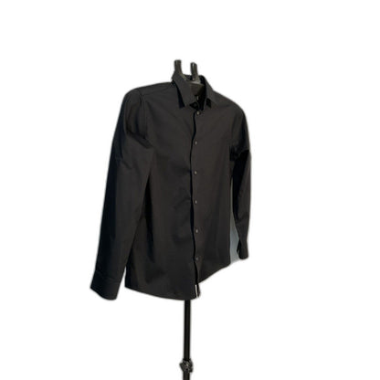 Calvin Klein Men's Black Dress Shirt Slim Fit Stretch Sz 18