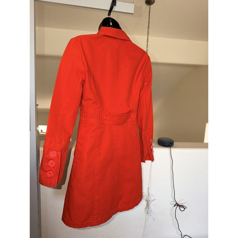Tara Jarmon Women's Cherry Red 3/4 Trench Coat XS
