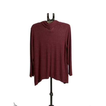 Chico's Cozy Cowl Neck Top Sz 2 (L) Red Maple NWT