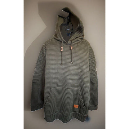 Coofandy Men’s Pullover Casual Long Sleeve Drawstring Waffle Knit Hoodie 2XL
