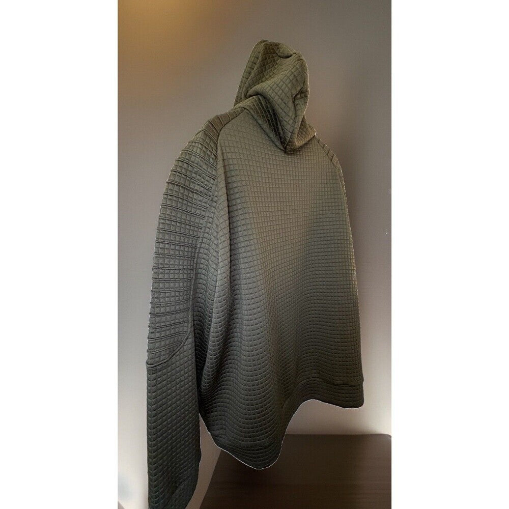 Coofandy Men’s Pullover Casual Long Sleeve Drawstring Waffle Knit Hoodie 2XL