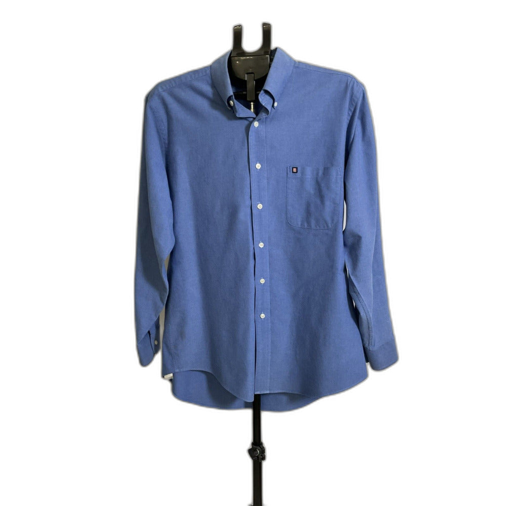 Chaps Blue Oxford Button-Down Dress Shirt Large