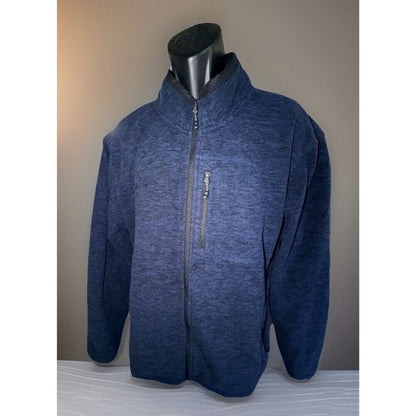 Free Country Sweater, Men's Size XL, Navy Blue, Full Zip, Zip Pockets