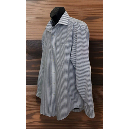 Lauren Ralph Lauren Classic Fit Non Iron Striped Button Down Shirt 16.5 34/35