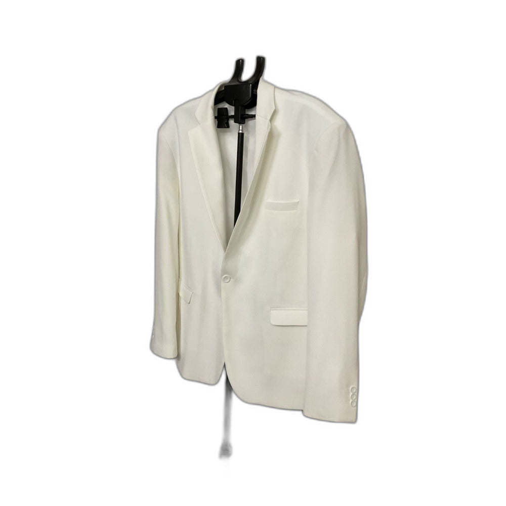 COOFANDY Men's 3XL White Single Breasted Blazer Notch Lapel Sport Coat