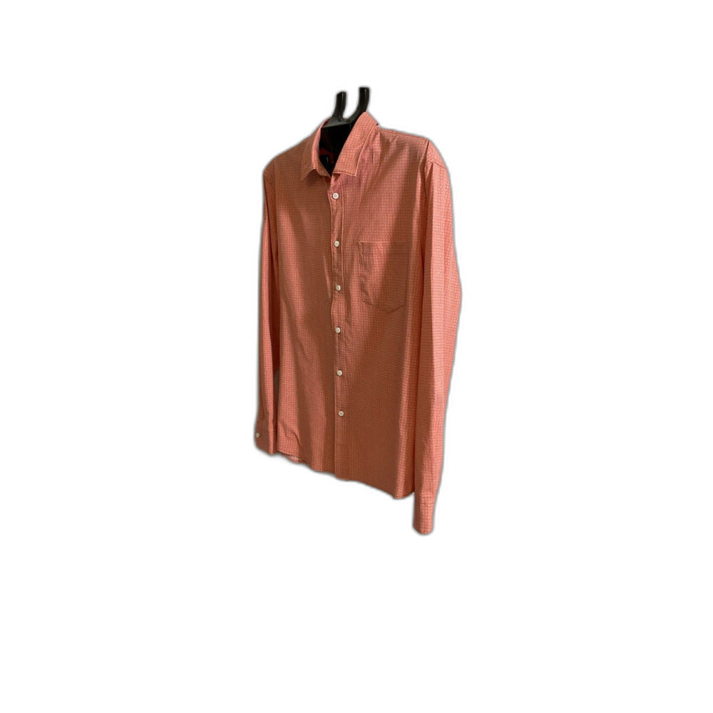 Apt. 9 Men's XL Coral Micro-Check Slim Fit Dress Shirt