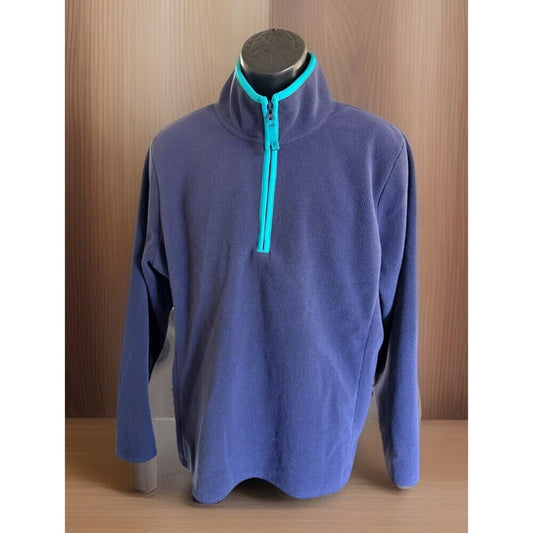 Old Navy Quarter Zip Navy Blue Pull Over Fleece Sweater