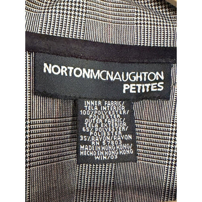 Vintage Norton Mcnaughton Black Microsuede Zip Up Light Jacket w/ Pockets 10P