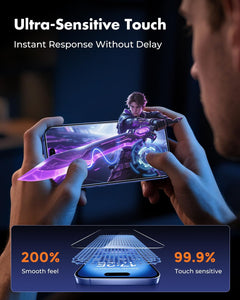 iPhone 17 Screen Protector - Easy Apply Clear Tempered Glass Screen Protector | Zerodamage
