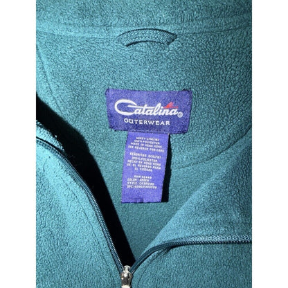 Catalina Outerwear Women’s Green Full Zip Mid-Length Jacket Solid L 14/16