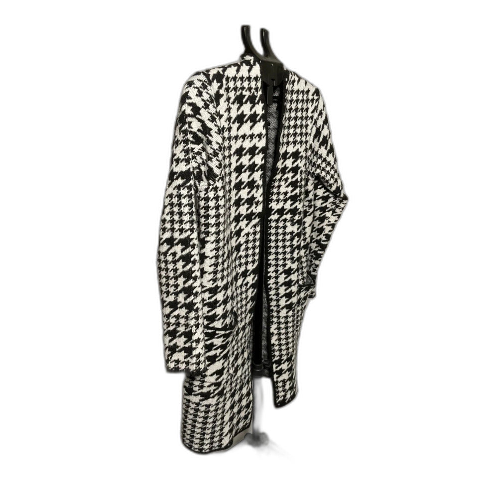 Nine West Houndstooth Duster Cardigan Coatigan Women's M