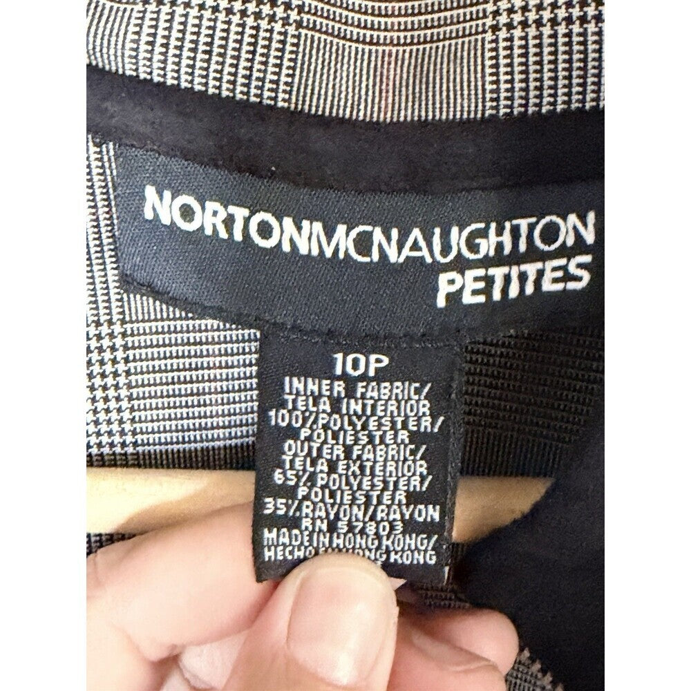 Vintage Norton Mcnaughton Black Microsuede Zip Up Light Jacket w/ Pockets 10P