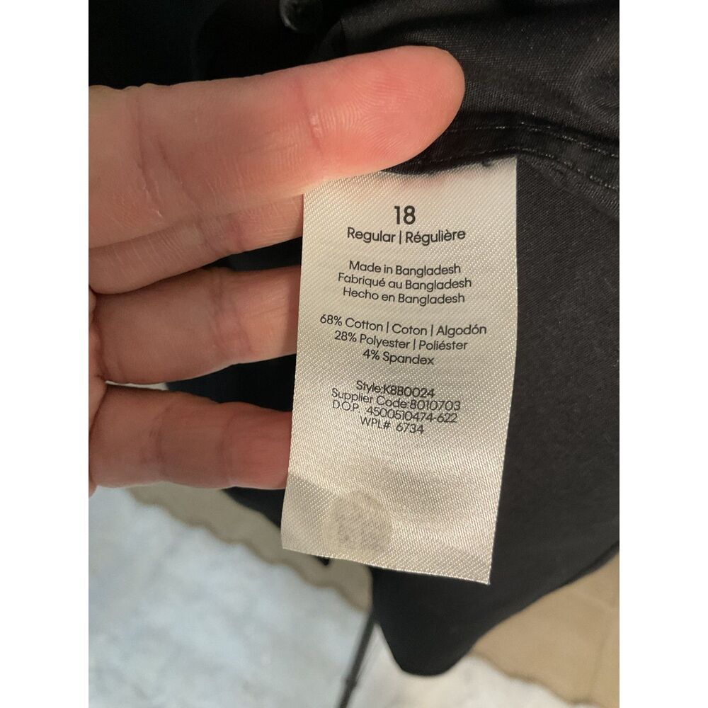 Calvin Klein Men's Black Dress Shirt Slim Fit Stretch Sz 18