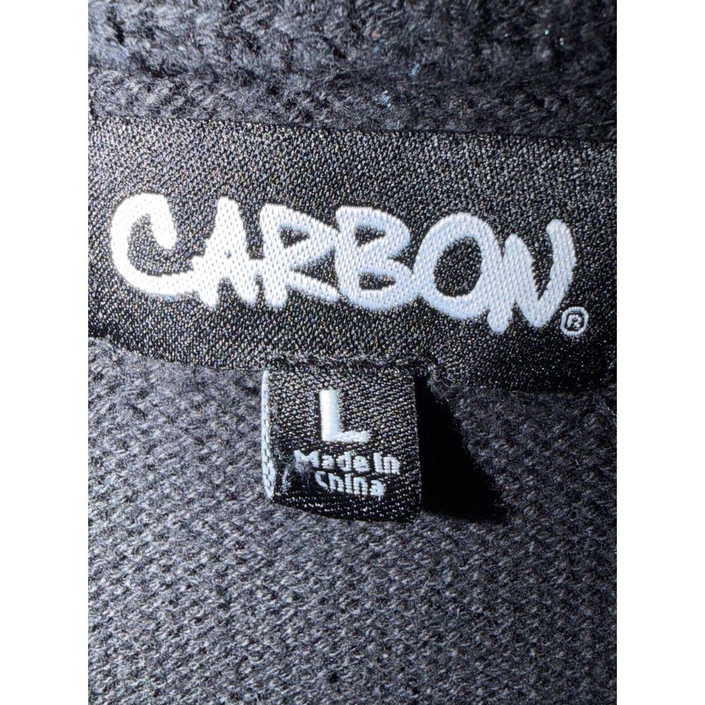 Carbon Men's Striped Button Mock Neck Pullover Sweater Large