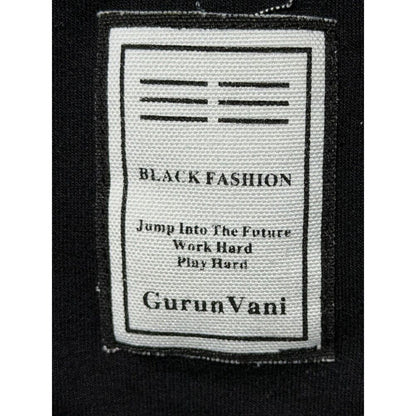 Gurunvani "Future" Contrast Patchwork Layered Hoodie - Black/Olive Green L