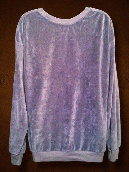 Plain back of Harry Potter gray lavender long sleeve sleep top