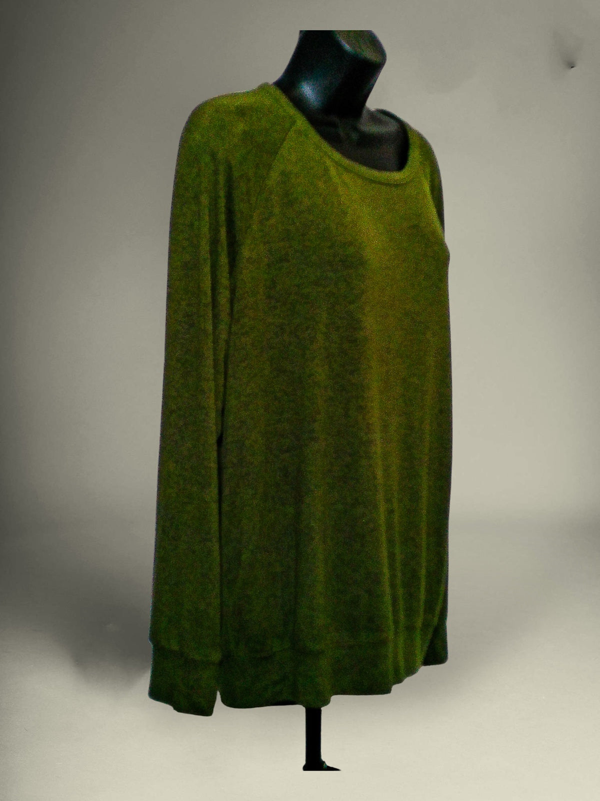 Buffalo David Bitton Crew Neck Pullover Viscose Olive Green Size M