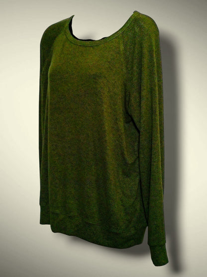 Buffalo David Bitton Crew Neck Pullover Viscose Olive Green Size M