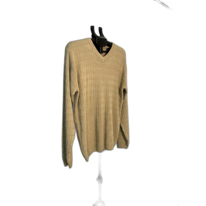 Consensus Sportswear Tan V-Neck Wool Blend Sweater L/XL