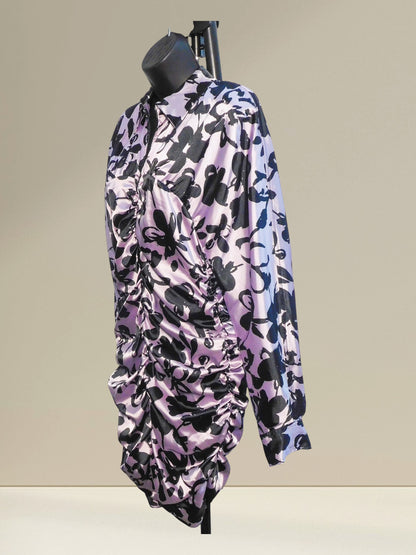 Opposite side view of Zara Dita long-sleeve dress