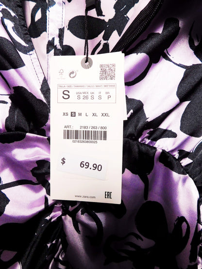 Zara retail tag showing size Small and style 2183/263/800