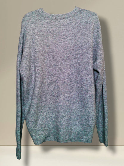 Back view of gray Belle by Belldini knit sweater